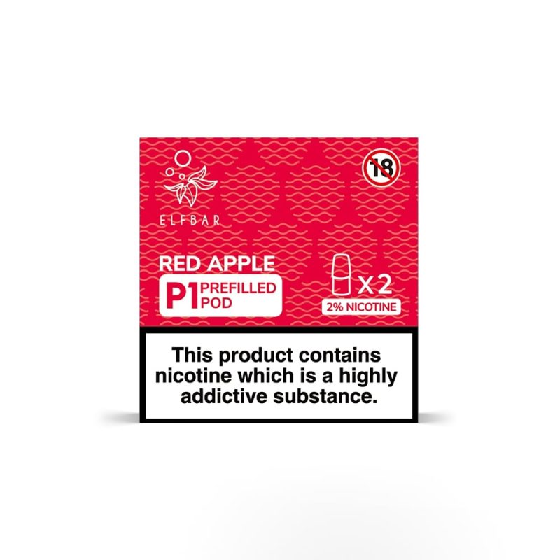 Elf Bar Mate 500 Pre Filled Pod - 2 Pack [Red Apple 20mg]