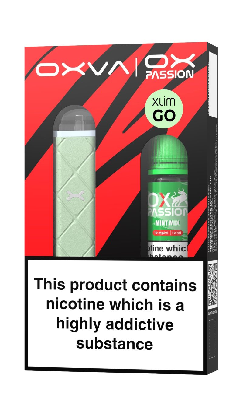 Oxva Xlim Go Pod Kit [Light Green] and Ox Passion [Mint Mix 10mg]
