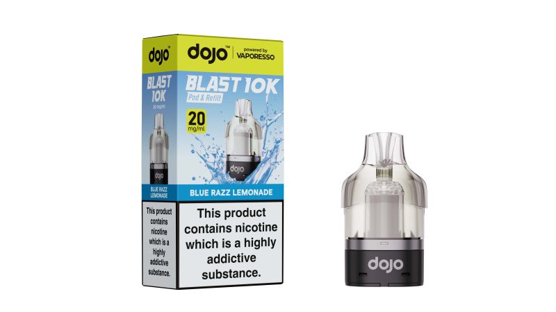 DOJO BLAST 10K Pod & Refill (Powered by Vaporesso) [Blue Razz Lemonade 20mg]