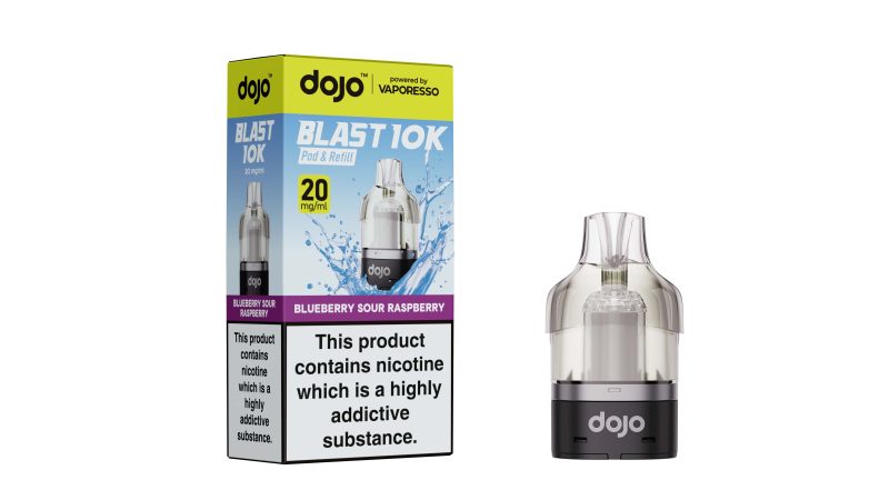 DOJO BLAST 10K Pod & Refill (Powered by Vaporesso) [Blueberry Sour Raspberry 20mg]