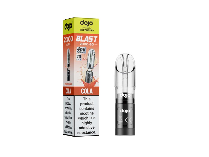 DOJO BLAST 2000 Go Transparent Pod & Refill (Powered by Vaporesso) [Cola 20mg]
