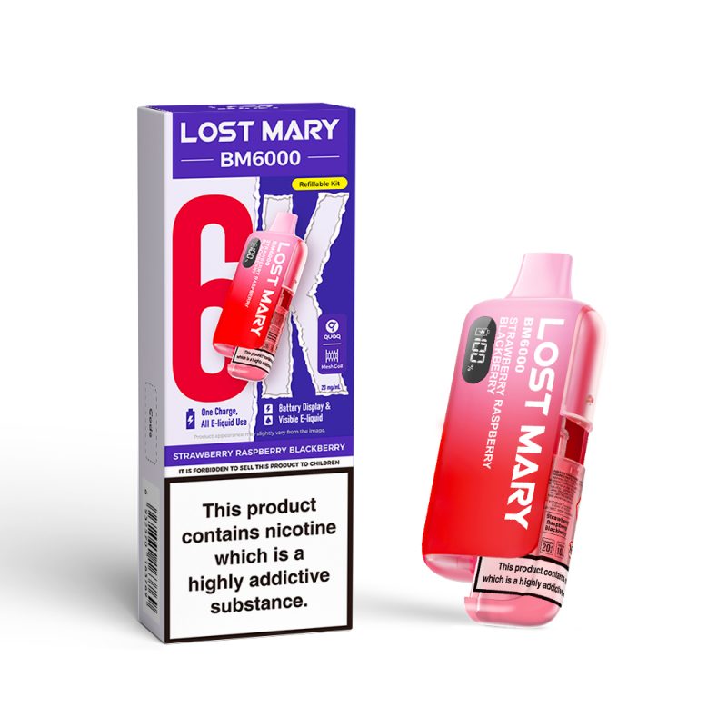 Lost Mary BM6000 Pre Filled Pod Kit [Strawberry Raspberry Blackberry 20mg]
