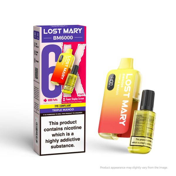 Lost Mary BM6000 Rechargeable Pod Kit [Triple Mango 20mg]