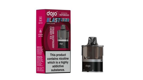 DOJO BLAST 6000 Pod & Refill (Powered by Vaporesso) [Straw Raspberry Cherry Ice 10mg]