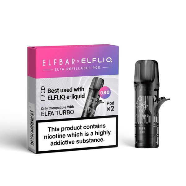 Elf Bar Elfa Refillable Replacement Pod - 2 Pack [0.8ohm]^